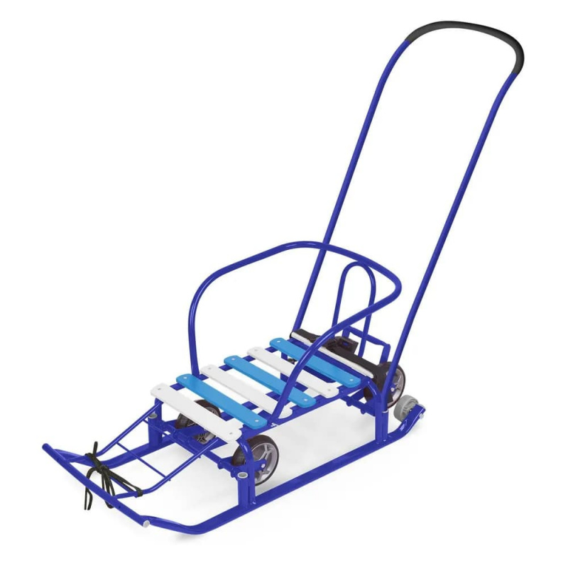 Санки Ника Тимка 5 Универсал  цвет - синий с выдвижными колесами