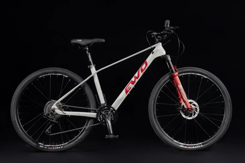 Велосипед скоростной EWO 27.5" DARK рама / Магний 30ск скрытая проводка GRAY/RED / Серый / Красный